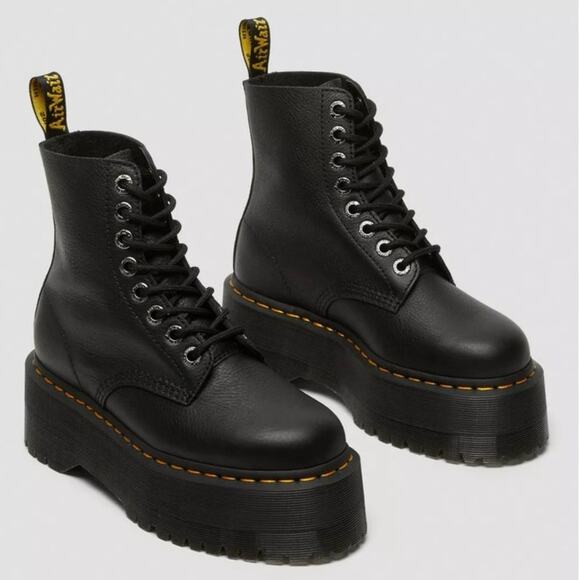 Dr. Martens 1460 MAX LEATHER PLATFORM BOOTS - Black